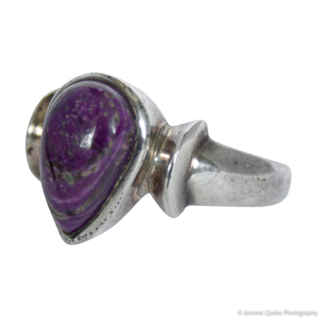 Teardrop Sugilite Ring Thick Setting - Image 3