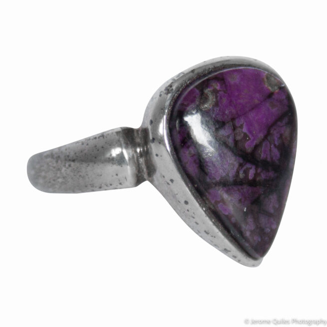 Teardrop Sugilite Silver Ring - Image 2