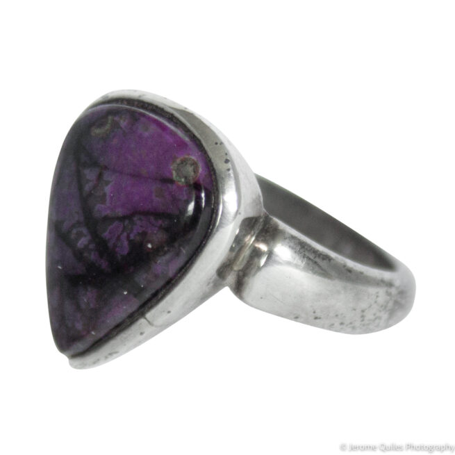 Teardrop Sugilite Silver Ring - Image 3