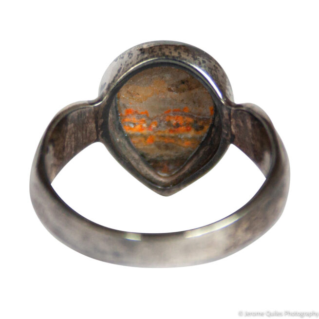 Teardrop Yellow Jasper Silver Ring - Image 4