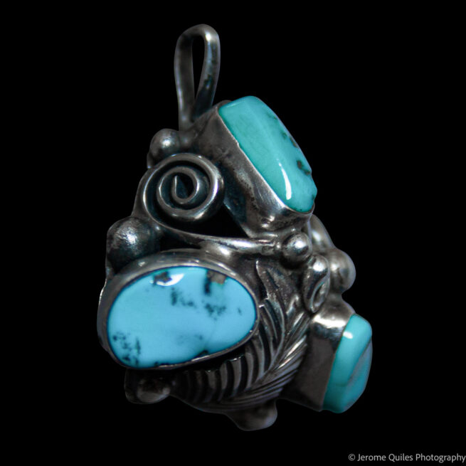 Pendentif Navajo Triple Turquoise – Image 2