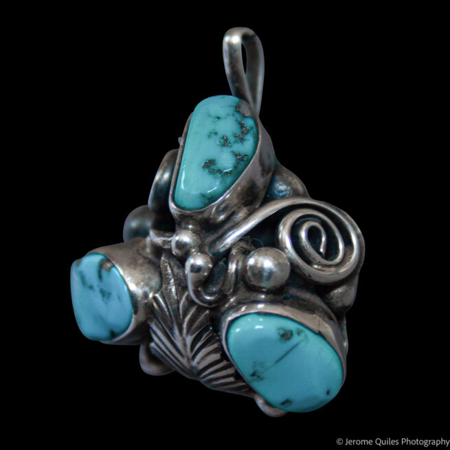 Pendentif Navajo Triple Turquoise – Image 3