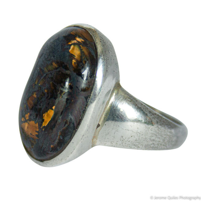Bague Œil de Tigre Jaune Noire – Image 3
