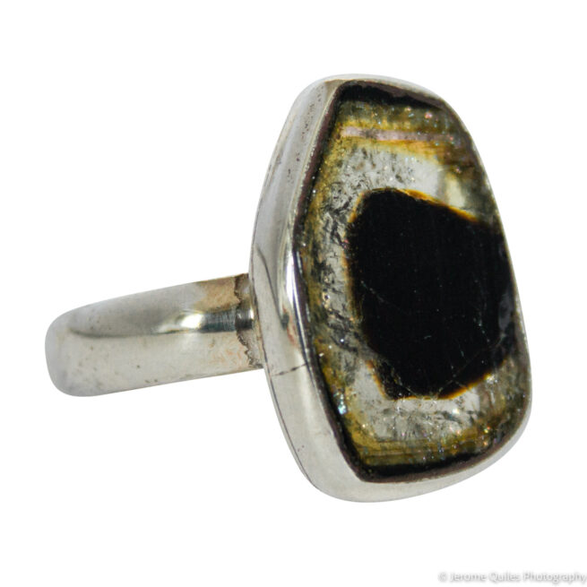 Bague Tourmaline Pastèque Jaune Noire – Image 2