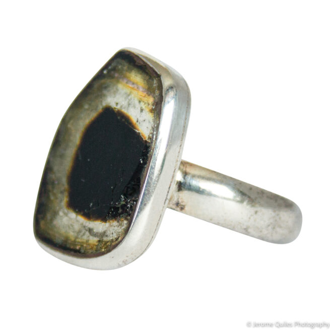 Bague Tourmaline Pastèque Jaune Noire – Image 3
