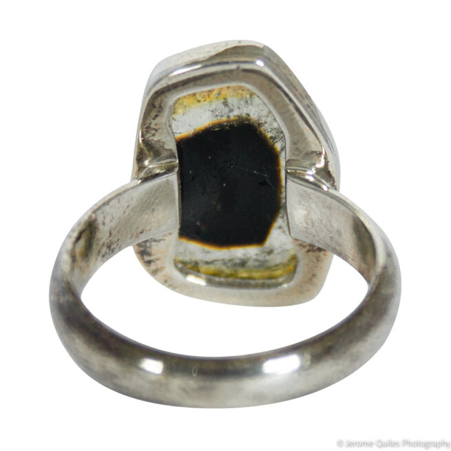 Bague Tourmaline Pastèque Jaune Noire – Image 4