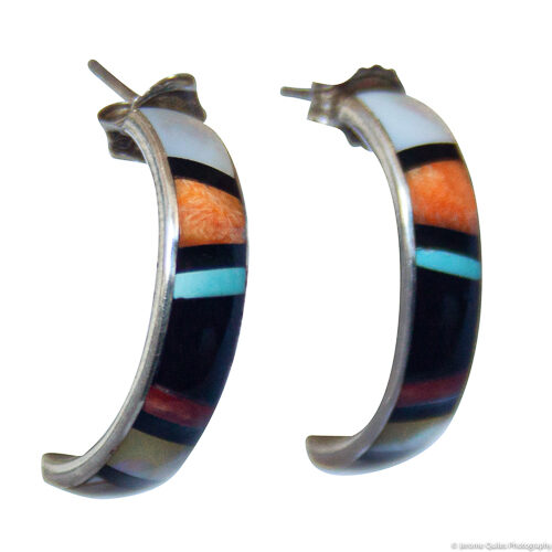 Zuni Rainbow Hoop Earrings