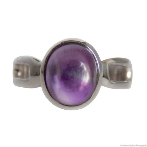 Amethyst Ring Band Vent Setting