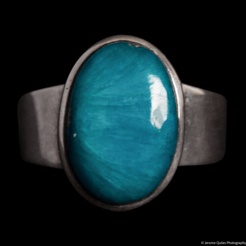 Bague Argent Cavansite Anneau Large