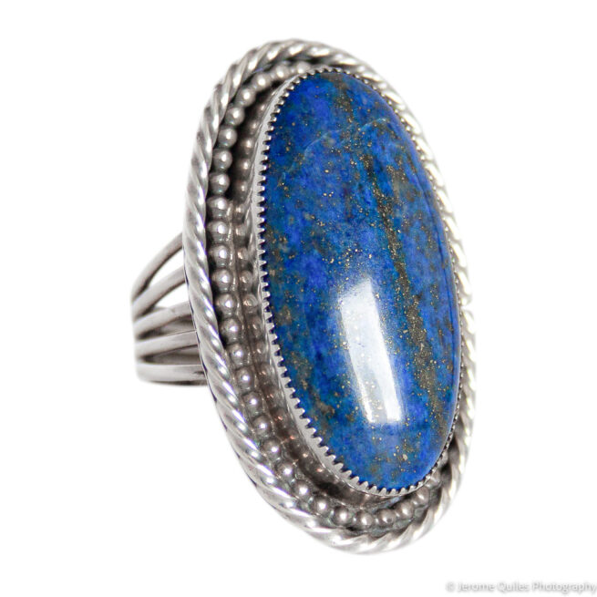 Chunky Lapis Lazuli Navajo Ring - Image 2