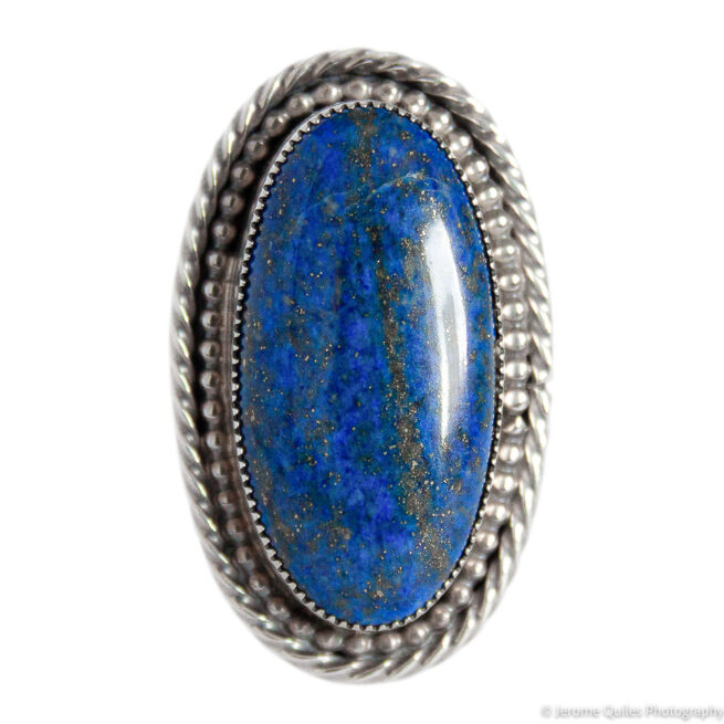 Grosse Bague Navajo Lapis Lazuli