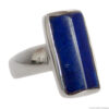 Convex Rectangular Lapis Lazuli Ring - Image 2