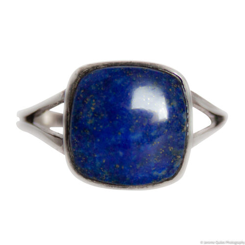 Convex Square Lapis Lazuli Ring