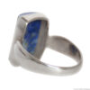 Curved Lapis Lazuli Silver Ring - Image 3