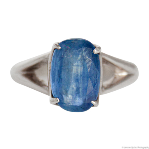 Faceted Kyanite Silver Ring