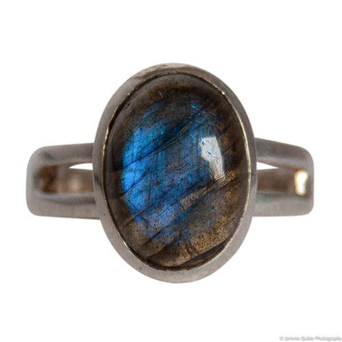 Bague Argent Labradorite Anneau Fenêtre