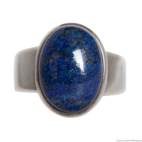 Lapis Lazuli Ring Plain Silver Setting