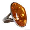 Large Baltic Amber Silver Ring - Image 2