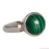 Bague Malachite Anneau Pincé – Image 2