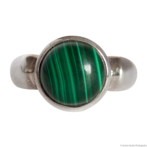 Bague Malachite Anneau Pincé