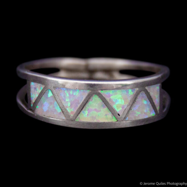 Opal Zigzag Ring Slit Setting