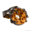 Bague Ambre Baltique Style Gothique – Image 2