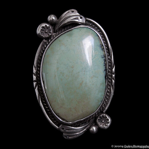 Bague Navajo Turquoise Verte Pâle