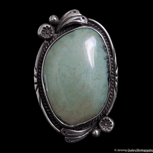 Pale Green Turquoise Navajo Ring
