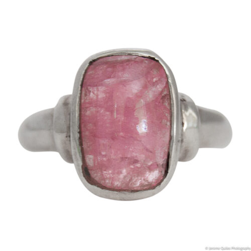 Bague Argent Quartz Tourmaliné Rose