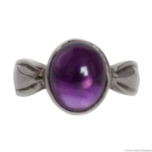 Purple Amethyst Silver Ring