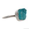 Raw Apatite Thin Silver Ring - Image 2