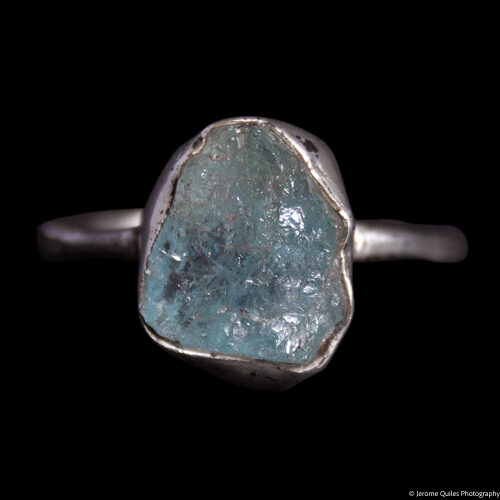 Bague Aquamarine Brute Anneau Fin