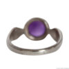 Round Amethyst Ring Tapered Setting - Image 4