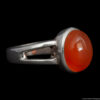 Round Carnelian Ring Slit Setting - Image 2