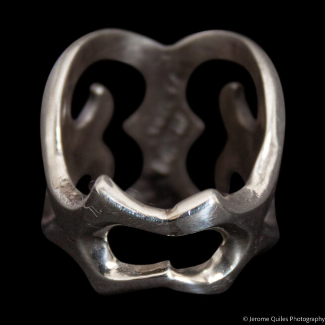 Bague Argent Papillon Gothique – Image 4