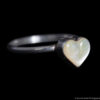 Small Golden Heart Silver Ring - Image 2