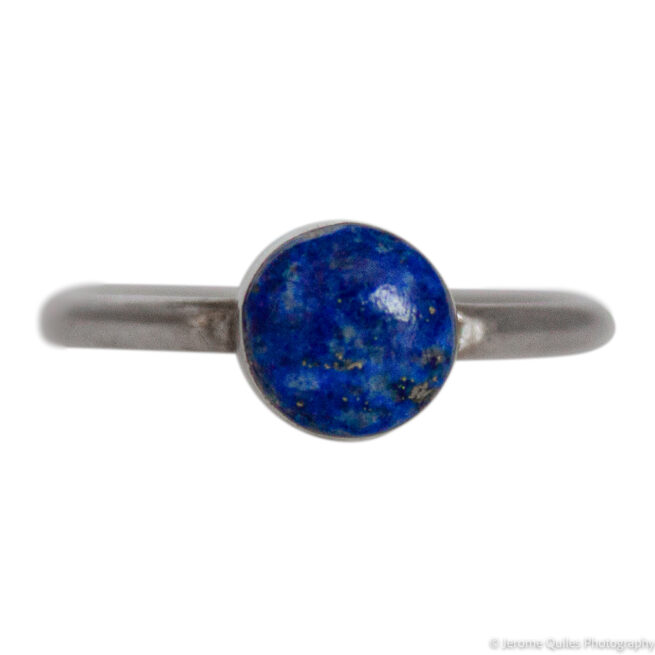 Small Lapis Lazuli Dot Ring
