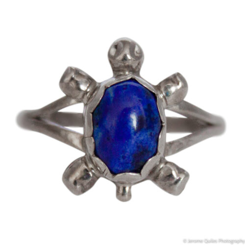 Small Lapis Lazuli Turtle Ring