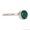 Small Malachite Dot Silver Ring - Image 2