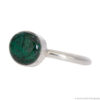 Small Malachite Dot Silver Ring - Image 3