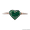 Bague Argent Petit Cœur Malachite