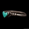 Small Ornate Turquoise Heart Ring - Image 3