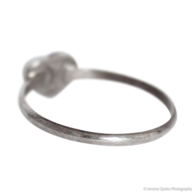 Small Purple Opal Heart Ring - Image 3