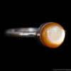 Small Yellow Dot Silver Ring - Image 2