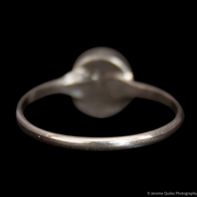 Bague Argent Petit Pois Jaune – Image 4