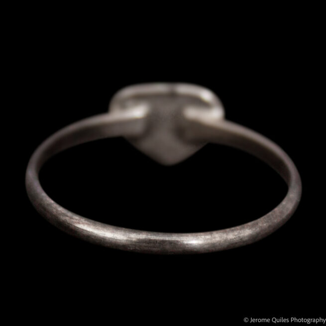 Petite Bague Cœur Opale Jaune Verte – Image 4