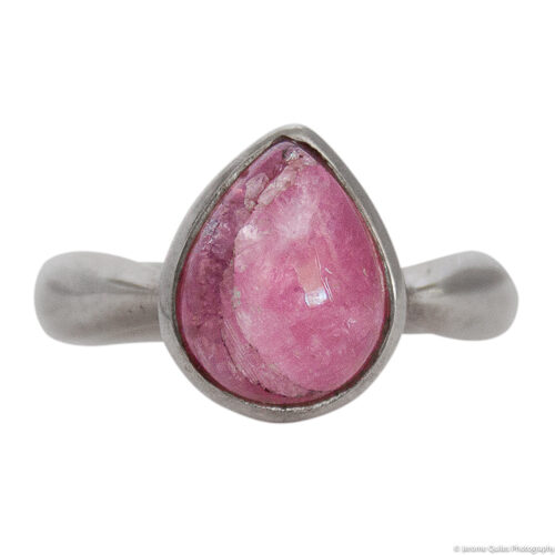 Bague Argent Goutte Tourmaline Rubellite