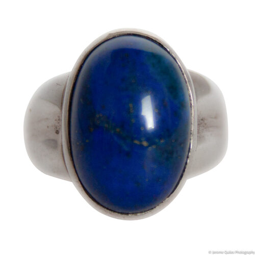 Thick Lapis Lazuli Silver Ring