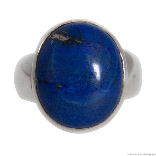 Thick Round Lapis Lazuli Ring