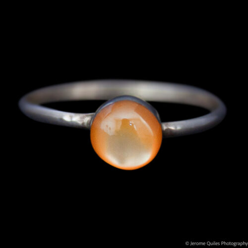 Tiny Golden Dot Zuni Ring